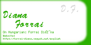 diana forrai business card